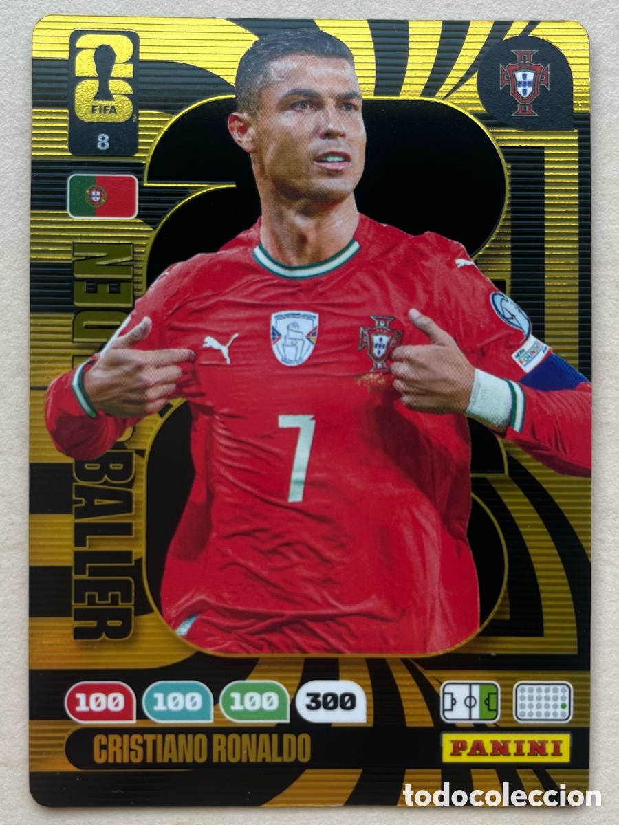 Cromos de f&uacute;tbol: Cristiano Ronaldo Bal&oacute;n de Oro Adrenalyn Mundial 2026 - Portugal