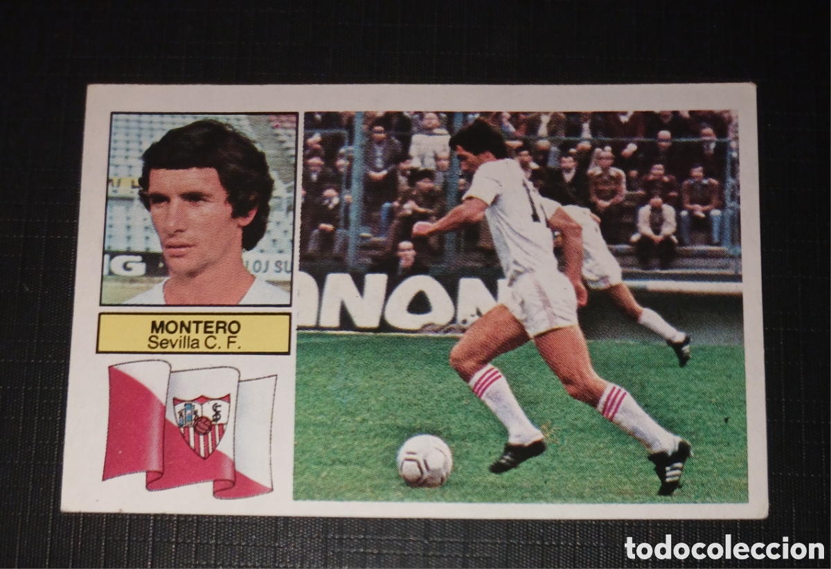 Cromos de f&uacute;tbol: Cromo Montero Sevilla C. F. Ed. Este Liga 1982 1983 82-83 Sin pegar, nunca pegado