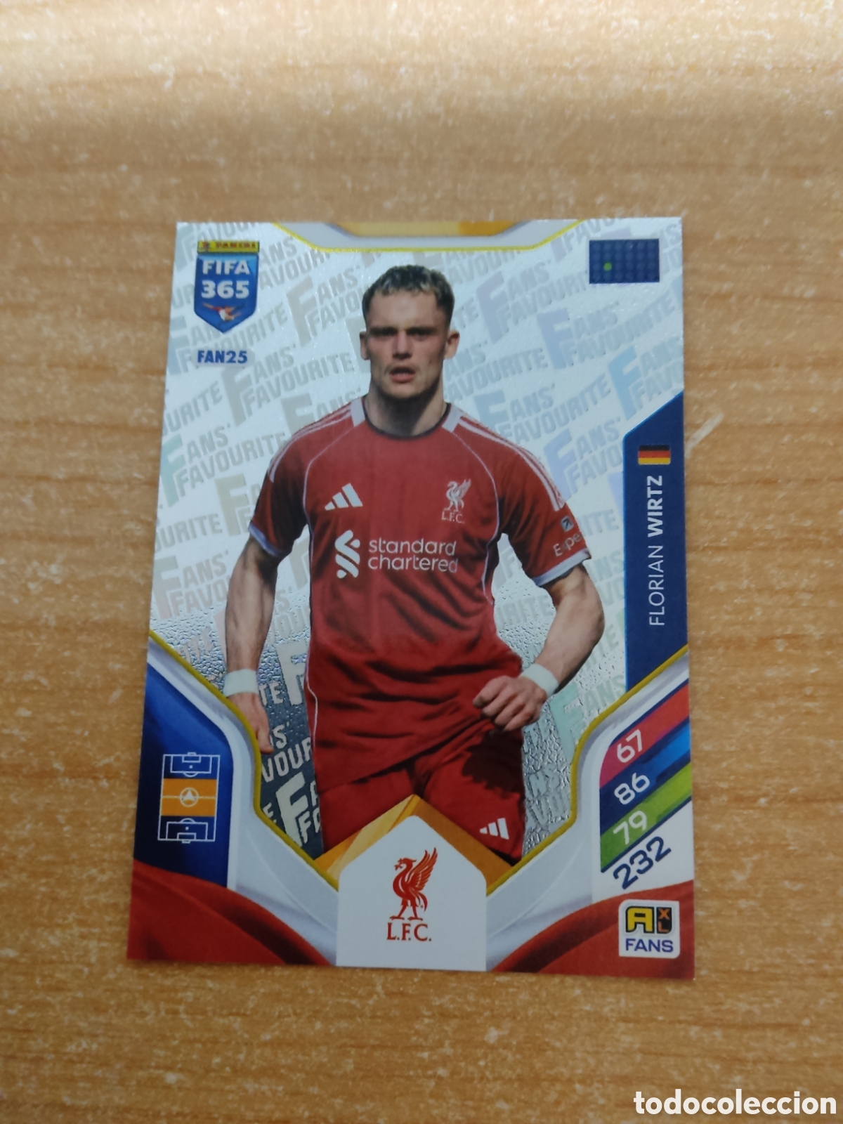 Cromos de f&uacute;tbol: FAN25 FLORIAN WIRTZ LIVERPOOL FIFA 365 ADRENALYN 2026
