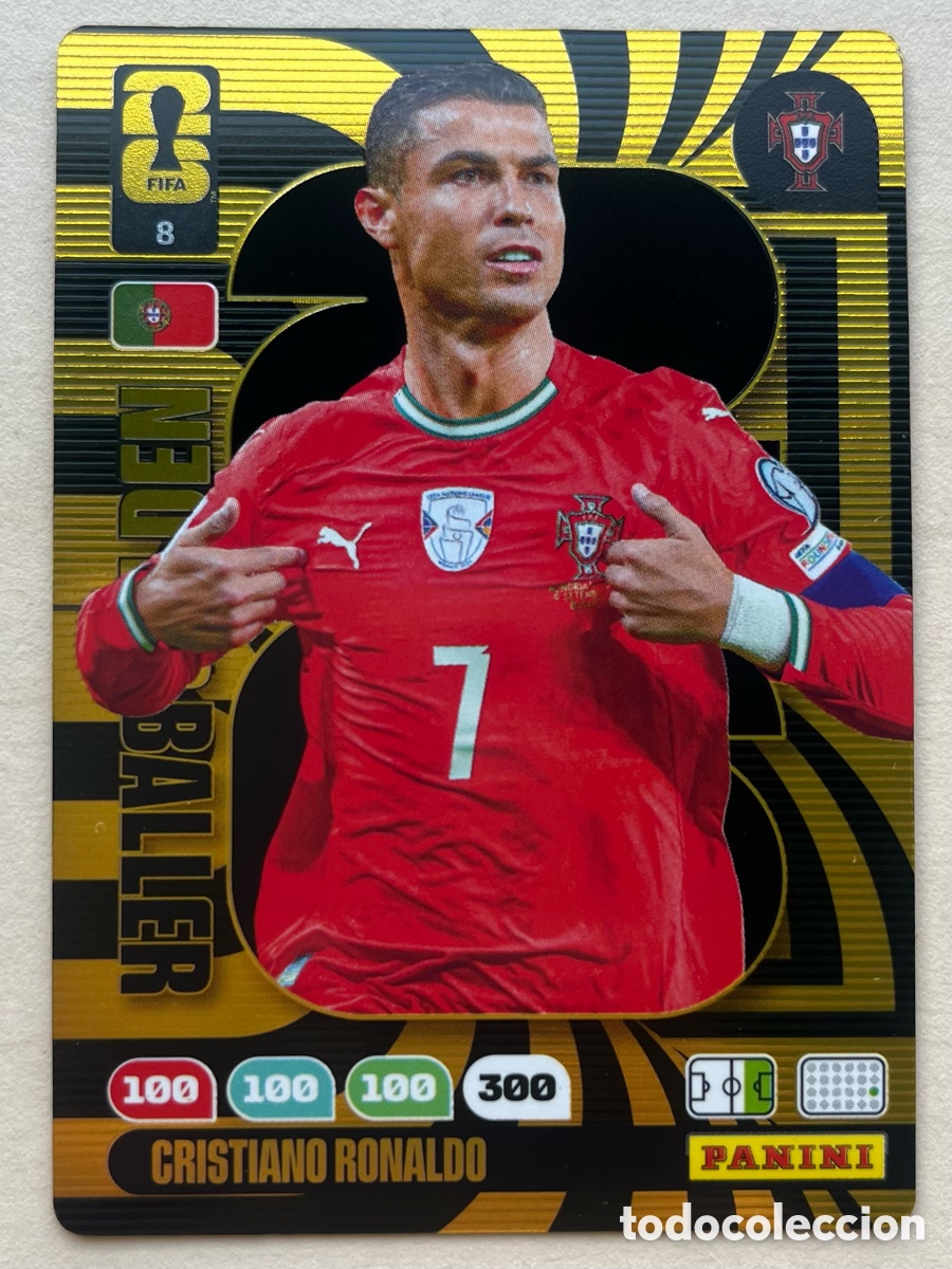 Cromos de f&uacute;tbol: Cristiano Ronaldo Bal&oacute;n de Oro Adrenalyn XL Mundial 2026 - Portugal