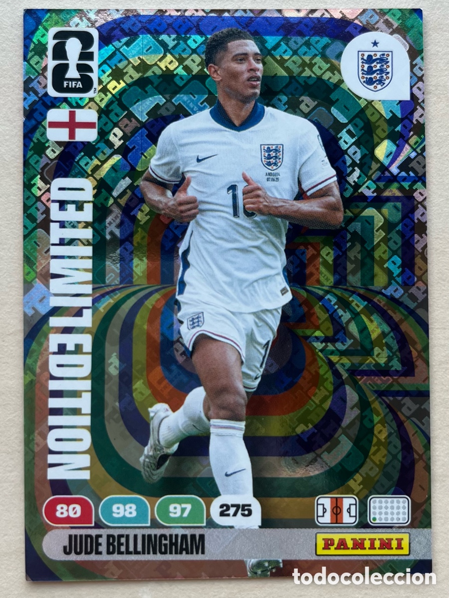 Cromos de f&uacute;tbol: Bellingham Edici&oacute;n Limitada Adrenalyn XL 2025-26 - Inglaterra