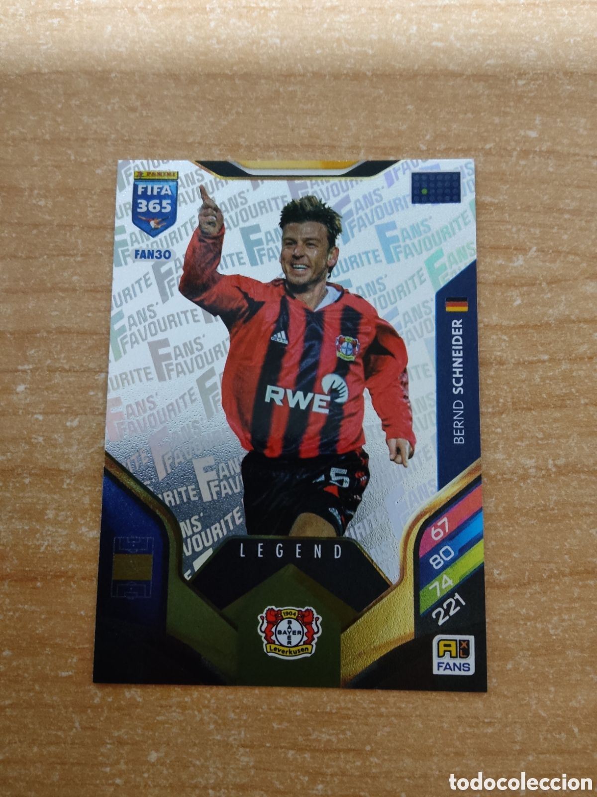 Cromos de f&uacute;tbol: FAN30 BERND SCHNEIDER LEGEND BAYER LEVERKUSEN FIFA 365 ADRENALYN 2026