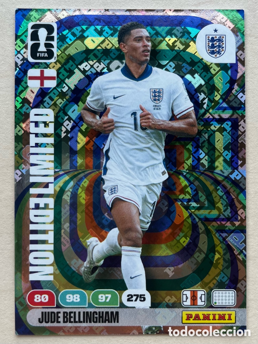 Cromos de f&uacute;tbol: Bellingham Edici&oacute;n Limitada Adrenalyn XL Mundial 2026 - Inglaterra