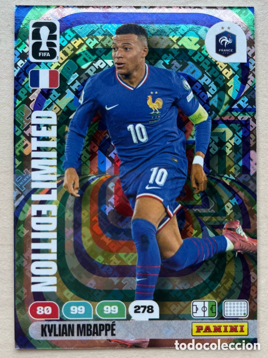 Cromos de f&uacute;tbol: Mbapp&eacute; Edici&oacute;n Limitada Adrenalyn XL Mundial 2026 - Francia
