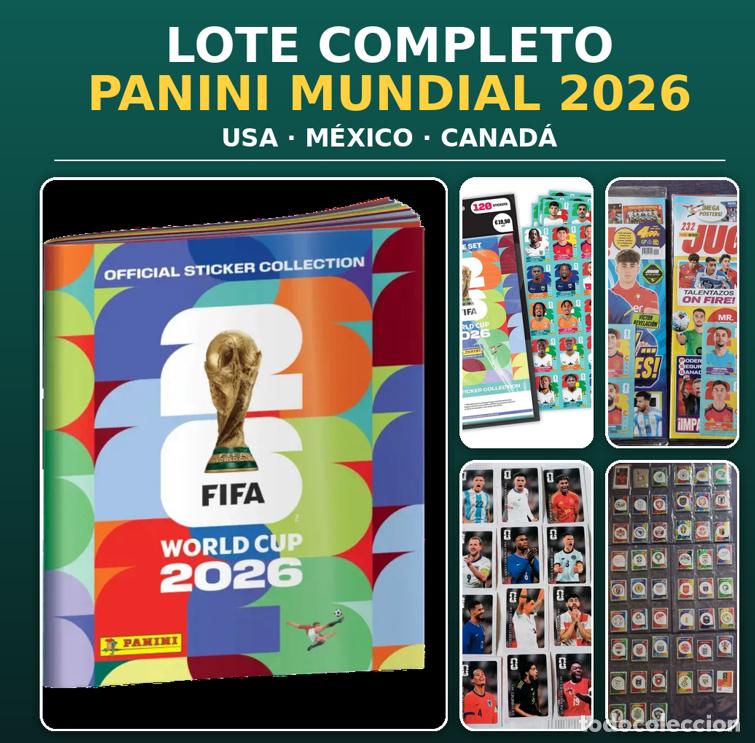 Cromos de f&uacute;tbol: Colecci&oacute;n Completa Mundial 2026 Stickers Panini