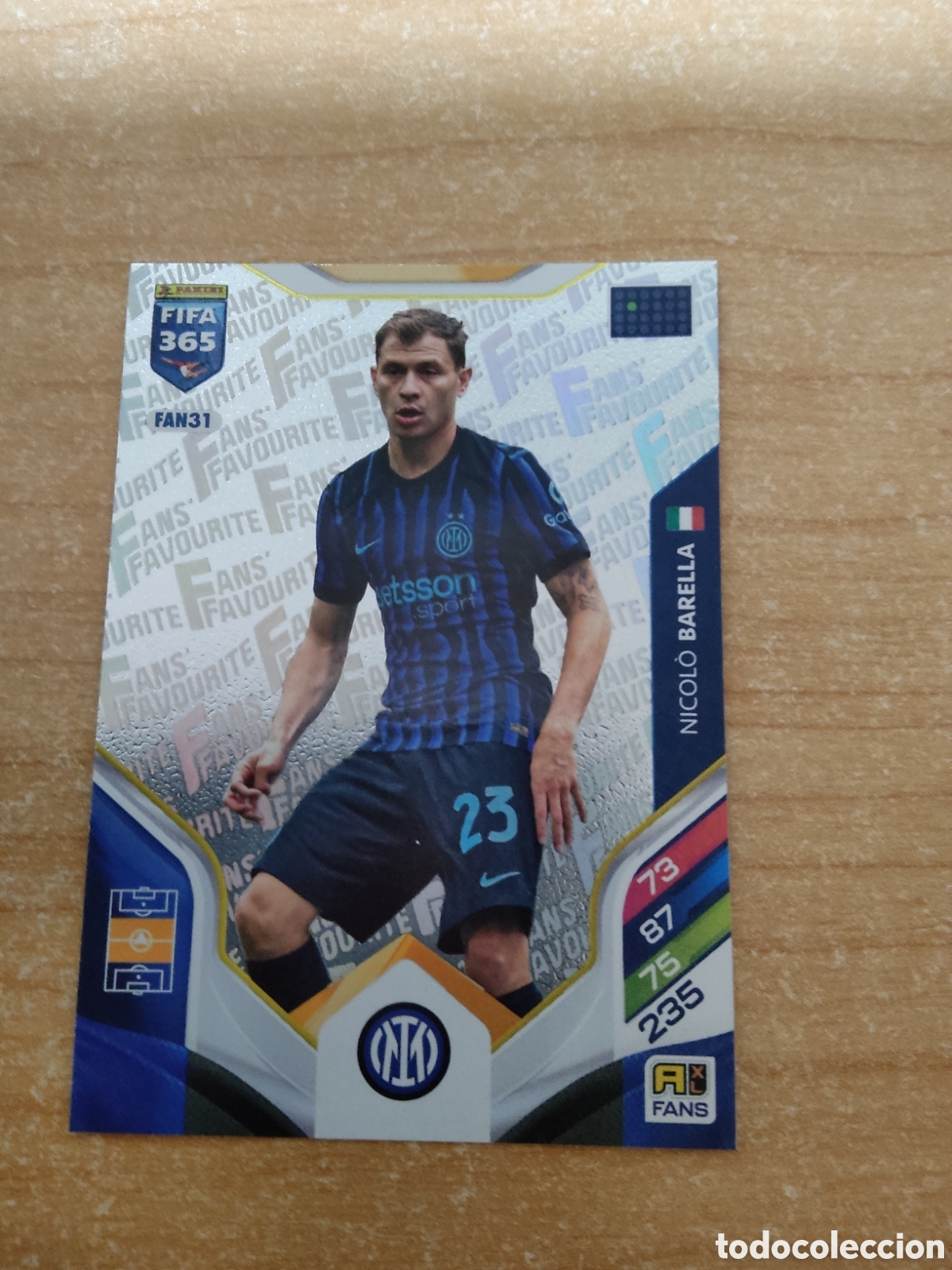 Cromos de f&uacute;tbol: FAN31 NICOLO BARELLA INTER MILAN FIFA 365 ADRENALYN 2026