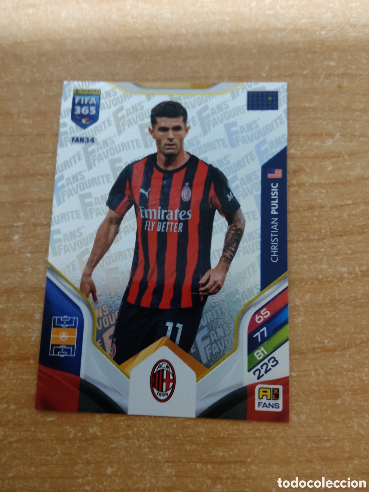 Cromos de f&uacute;tbol: FAN34 PULISIC AC MILAN FIFA 365 ADRENALYN 2026