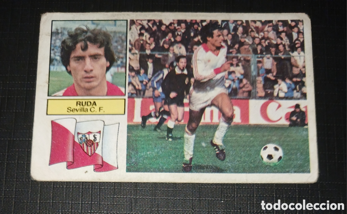 Cromos de f&uacute;tbol: Cromo Ruda Sevilla C. F. Ed. Este Liga 1982 1983 82-83 Sin pegar, nunca pegado