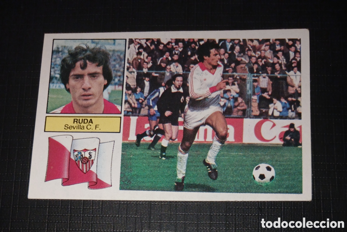 Cromos de f&uacute;tbol: Cromo Ruda Sevilla C. F. Ed. Este Liga 1982 1983 82-83 Sin pegar, nunca pegado