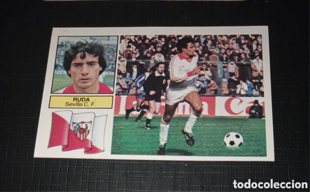 Cromos de f&uacute;tbol: Cromo Ruda Sevilla C. F. Ed. Este Liga 1982 1983 82-83 Sin pegar, nunca pegado