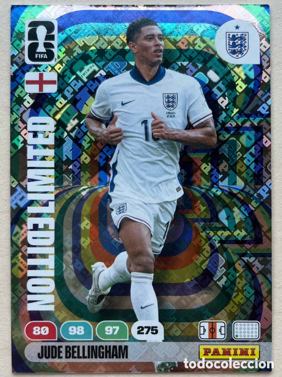 Cromos de f&uacute;tbol: Bellingham Edici&oacute;n Limitada Adrenalyn XL Mundial 2026 - Inglaterra