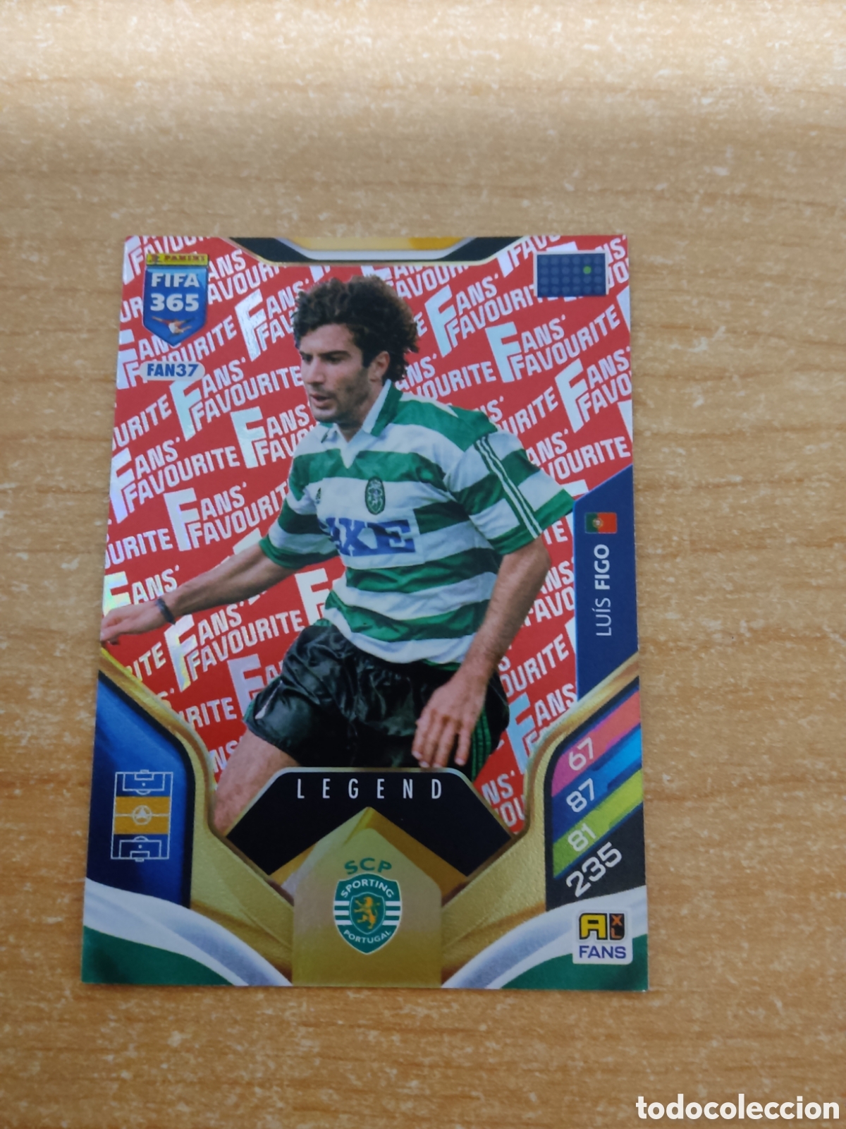 Cromos de f&uacute;tbol: FAN37 LUIS FIGO LEGEND SPORTING PORTUGAL ROJA FIFA 365 ADRENALYN 2026