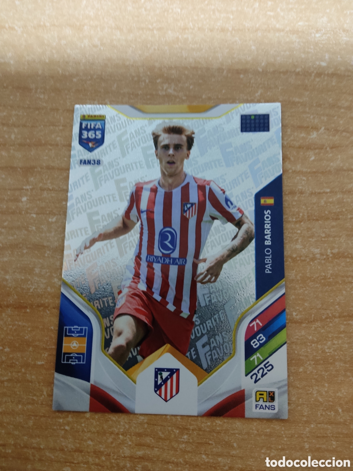 Cromos de f&uacute;tbol: FAN38 PABLO BARRIOS ATLETICO MADRID FIFA 365 ADRENALYN 2026