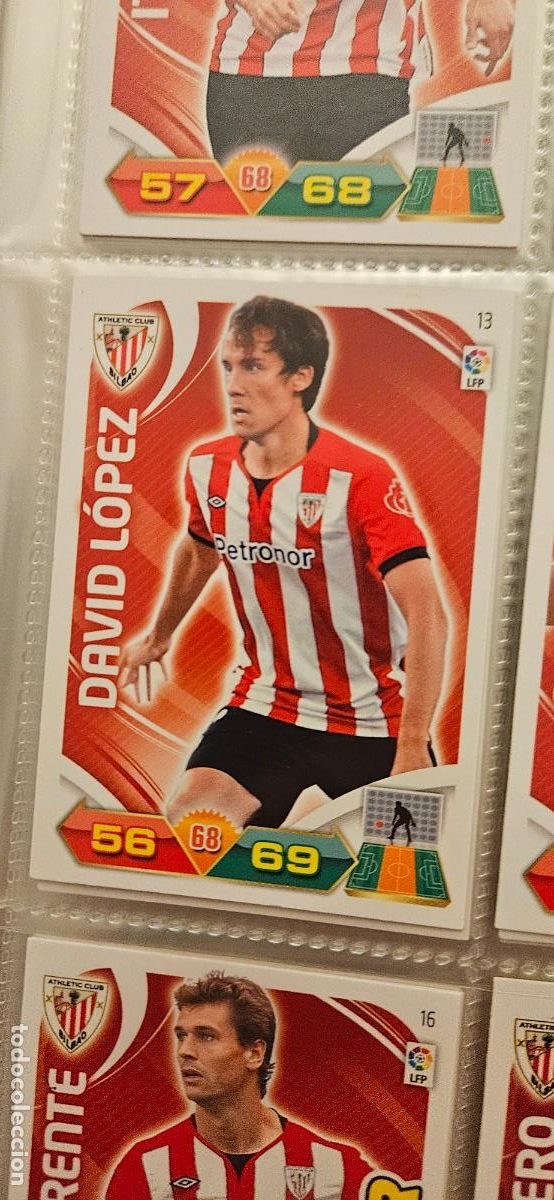 Figurine di Calcio: 13 David L&oacute;pez Athletic Club adrenalyn 2011 2012 11 12 trading card