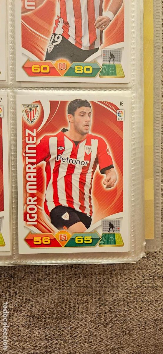 Figurine di Calcio: 18 Igor Mart&iacute;nez Athletic Club adrenalyn 2011 2012 11 12 trading card