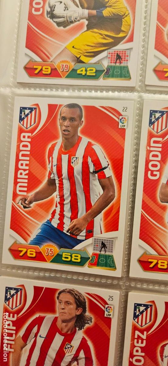 Fu&szlig;ball-Sticker: 22 Miranda At. Madrid adrenalyn 2011 2012 11 12 trading card