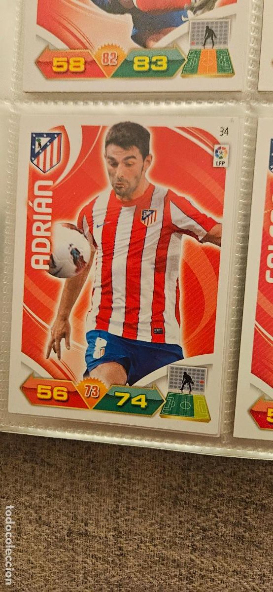 Fu&szlig;ball-Sticker: 34 Adri&aacute;n At. Madrid adrenalyn 2011 2012 11 12 trading card