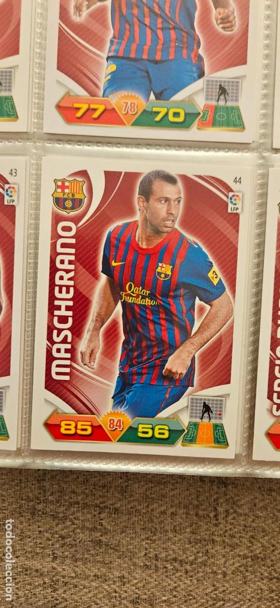 Fu&szlig;ball-Sticker: 44 Mascherano Barcelona adrenalyn 2011 2012 11 12 trading card