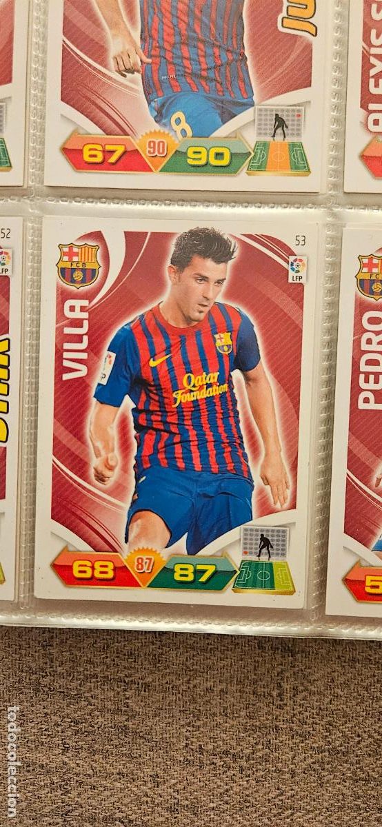 Fu&szlig;ball-Sticker: 53 David Villa Barcelona adrenalyn 2011 2012 11 12 trading card