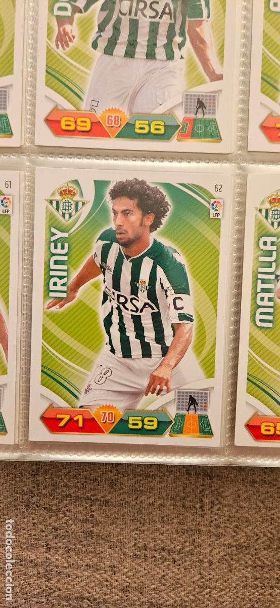 Fu&szlig;ball-Sticker: 62 Iriney Betis adrenalyn 2011 2012 11 12 trading card