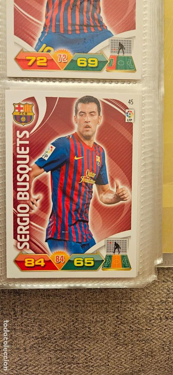 Fu&szlig;ball-Sticker: 45 Sergio Busquets Barcelona adrenalyn 2011 2012 11 12 trading card