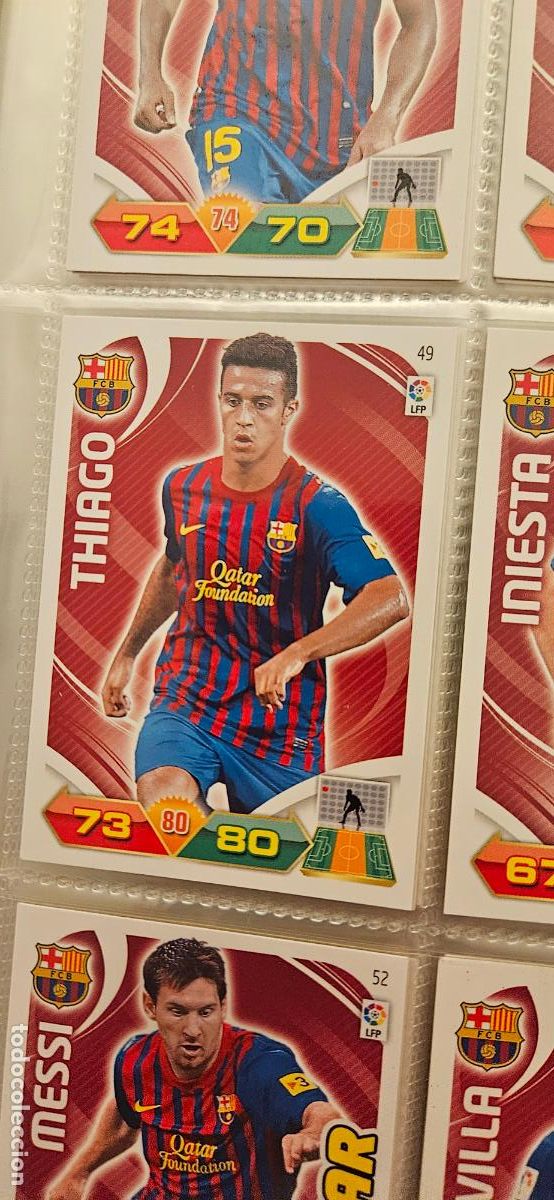 Fu&szlig;ball-Sticker: 49 Thiago Barcelona adrenalyn 2011 2012 11 12 trading card