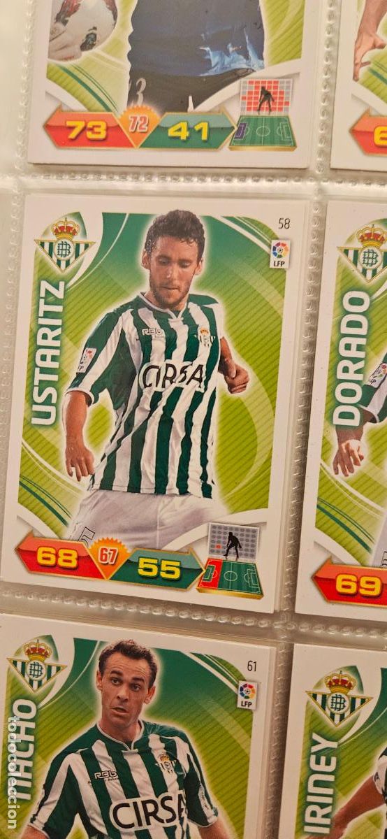 Fu&szlig;ball-Sticker: 58 Ustaritz Betis adrenalyn 2011 2012 11 12 trading card