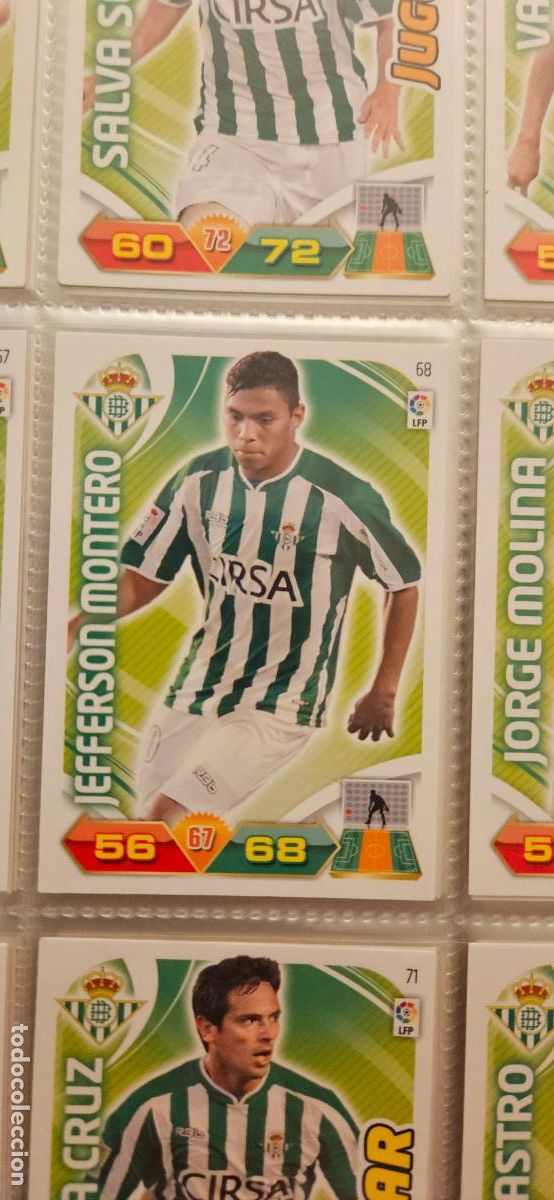 Cartes &agrave; collectionner de Football: 68 Jefferson Montero Betis adrenalyn 2011 2012 11 12 trading card
