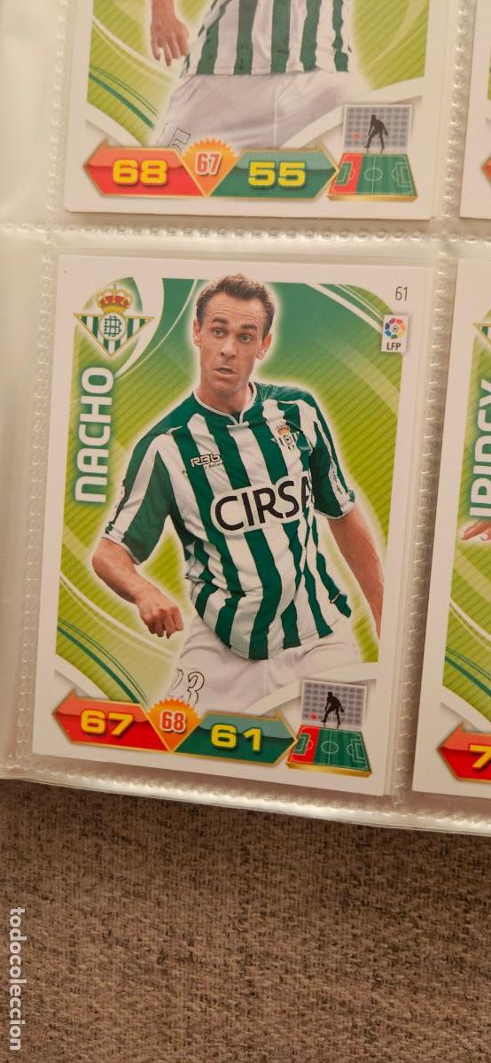 Cromos de f&uacute;tbol: 61 Nacho Betis adrenalyn 2011 2012 11 12 trading card