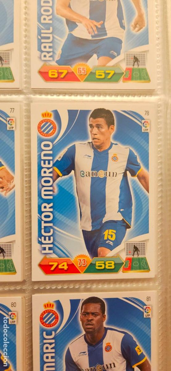 Cromos de f&uacute;tbol: 78 H&eacute;ctor Moreno Espanyol adrenalyn 2011 2012 11 12 trading card