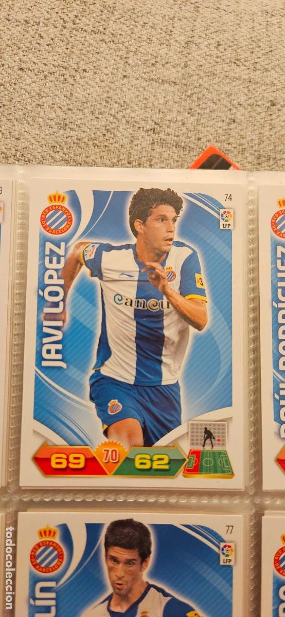 Cromos de f&uacute;tbol: 74 Javi L&oacute;pez Espanyol adrenalyn 2011 2012 11 12 trading card