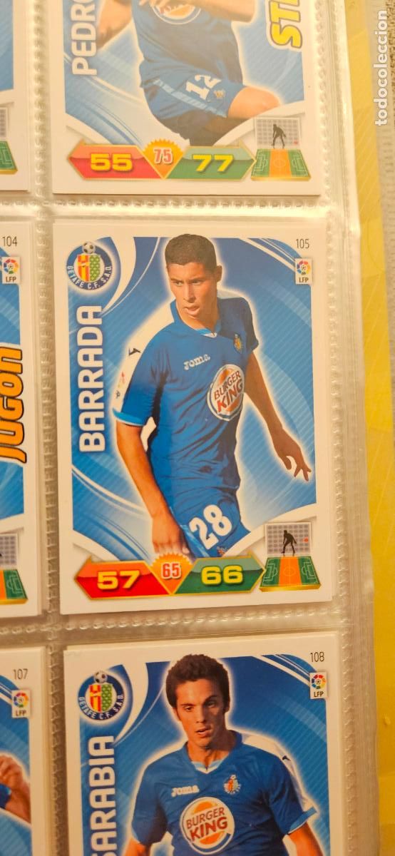 Cromos de f&uacute;tbol: 105 Barrada Getafe adrenalyn 2011 2012 11 12 trading card