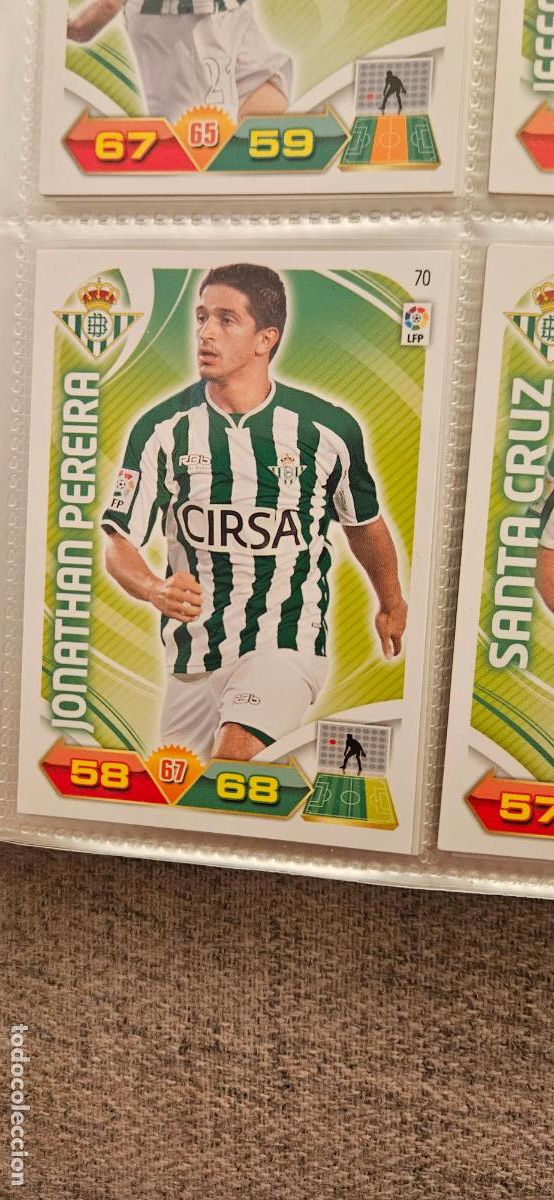 Cromos de f&uacute;tbol: 70 Jonathan Pereira Betis adrenalyn 2011 2012 11 12 trading card