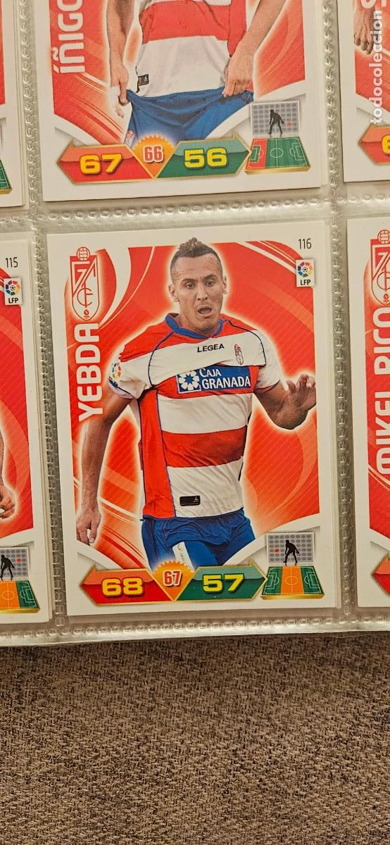 Cromos de f&uacute;tbol: 116 Yebda Granada adrenalyn 2011 2012 11 12 trading card