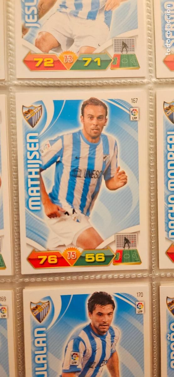 Cromos de f&uacute;tbol: 167 Mathijsen M&aacute;laga adrenalyn 2011 2012 11 12 trading card