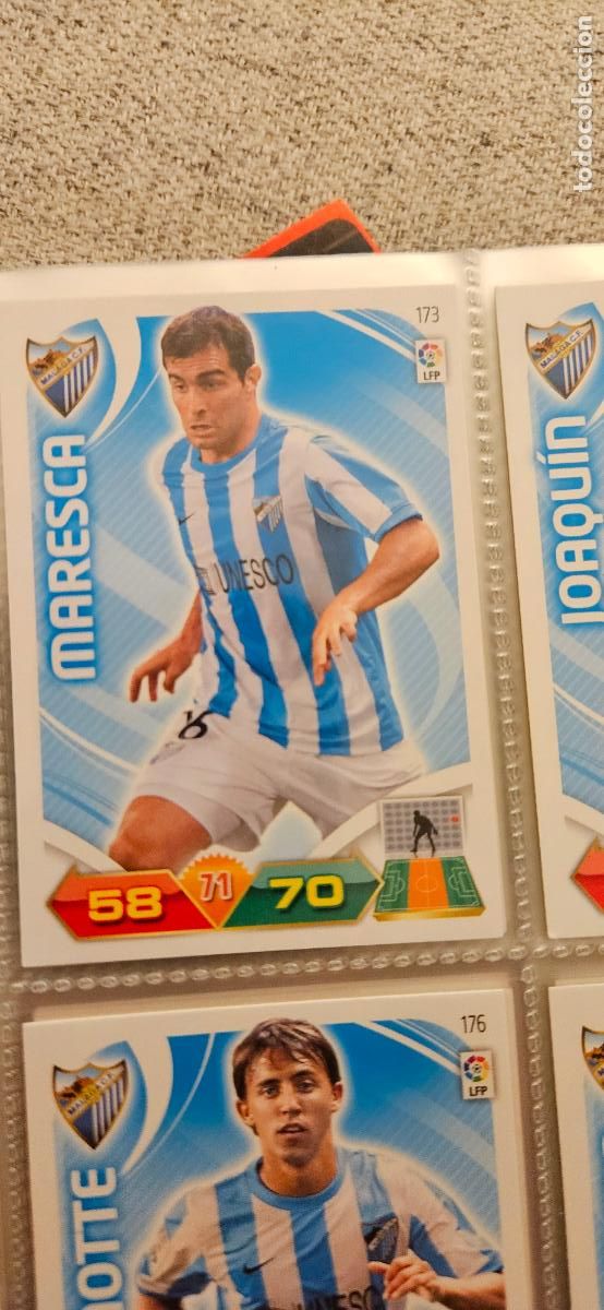 Cromos de f&uacute;tbol: 173 Maresca M&aacute;laga adrenalyn 2011 2012 11 12 trading card