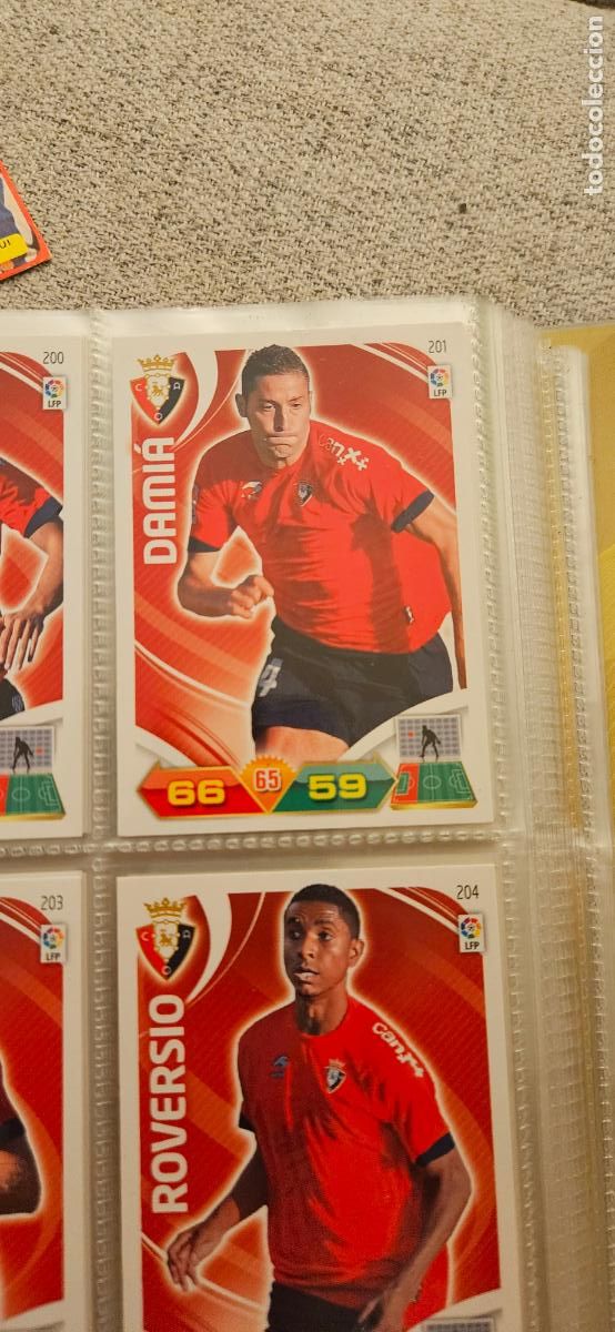 Football Stickers: 201 Dami&aacute; Osasuna adrenalyn 2011 2012 11 12 trading card