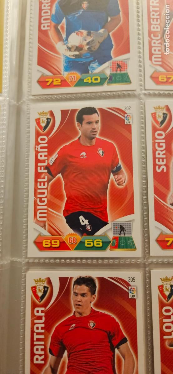 Football Stickers: 202 Miguel Fla&ntilde;o Osasuna adrenalyn 2011 2012 11 12 trading card