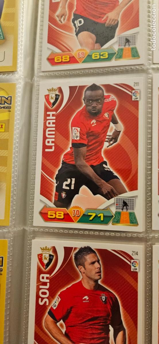 Football Stickers: 211 Lamah Osasuna adrenalyn 2011 2012 11 12 trading card
