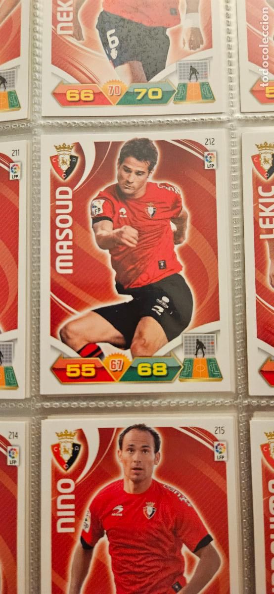 Football Stickers: 212 Masoud Osasuna adrenalyn 2011 2012 11 12 trading card