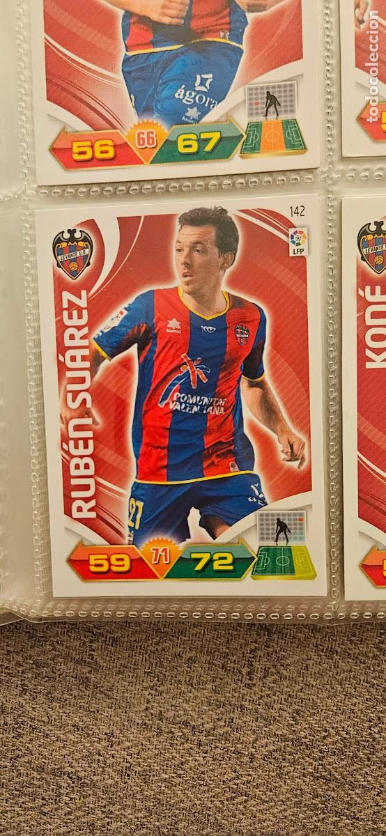 Football Stickers: 142 Rub&eacute;n Su&aacute;rez Levante adrenalyn 2011 2012 11 12 trading card