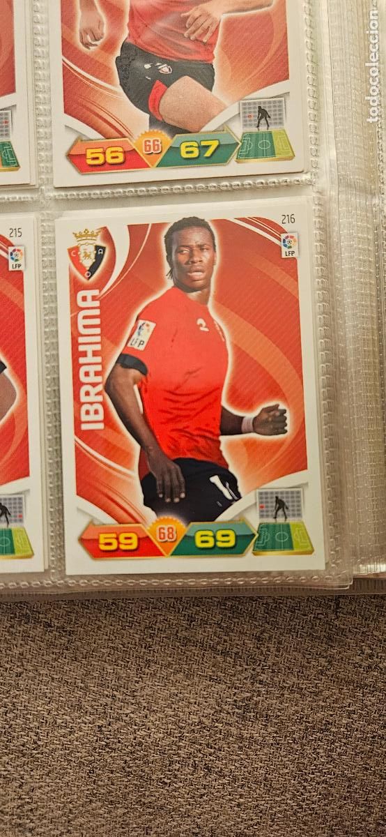 Football Stickers: 216 Ibrahima Osasuna adrenalyn 2011 2012 11 12 trading card