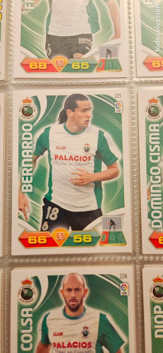 Football Stickers: 221 Bernardo R&aacute;cing adrenalyn 2011 2012 11 12 trading card