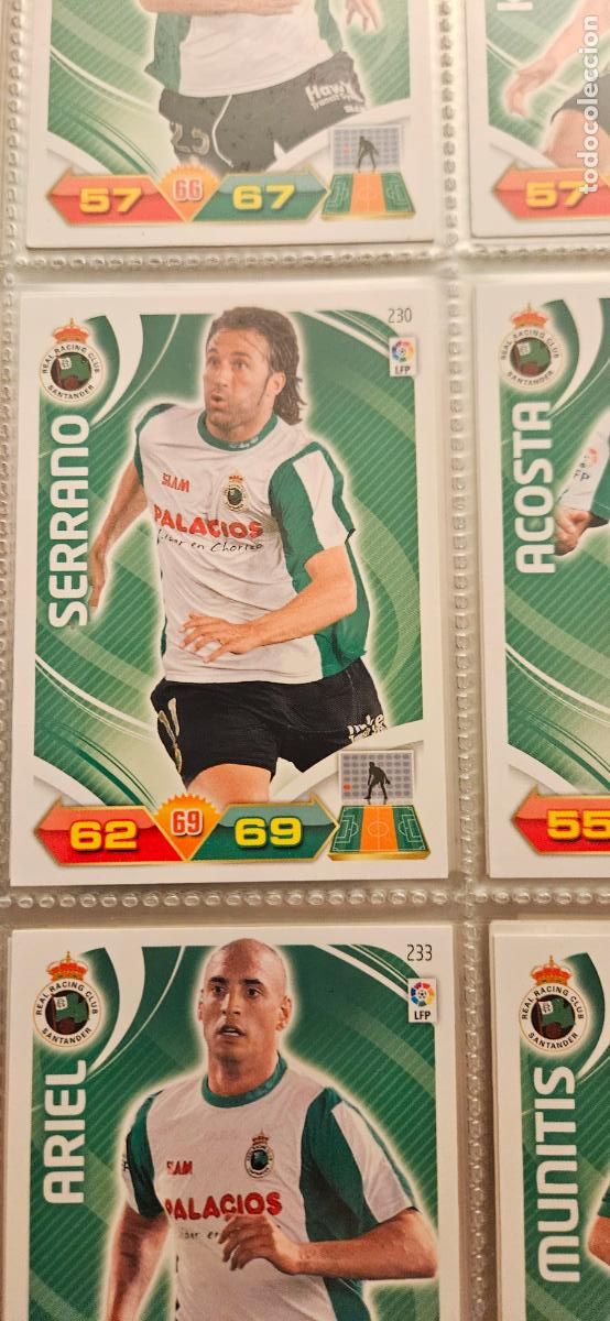 Football Stickers: 230 Serrano R&aacute;cing adrenalyn 2011 2012 11 12 trading card
