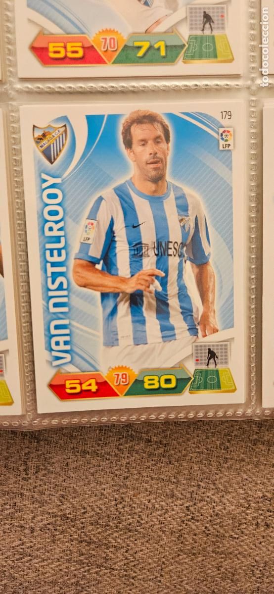 Football Stickers: 179 Van Nistelrooy M&aacute;laga adrenalyn 2011 2012 11 12 trading card