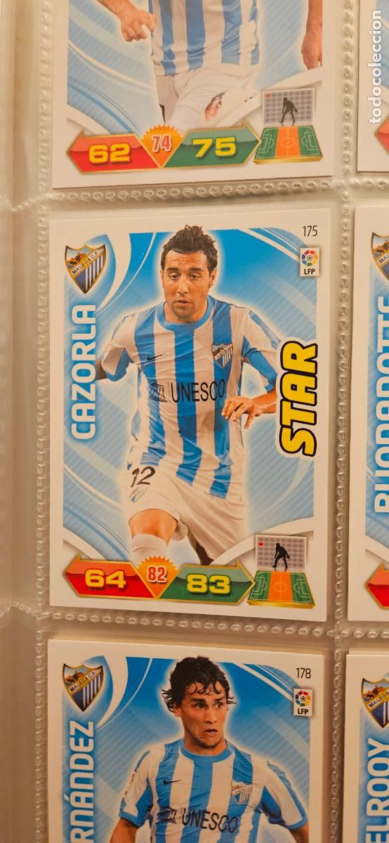 Football Stickers: 175 Cazorla M&aacute;laga adrenalyn 2011 2012 11 12 trading card