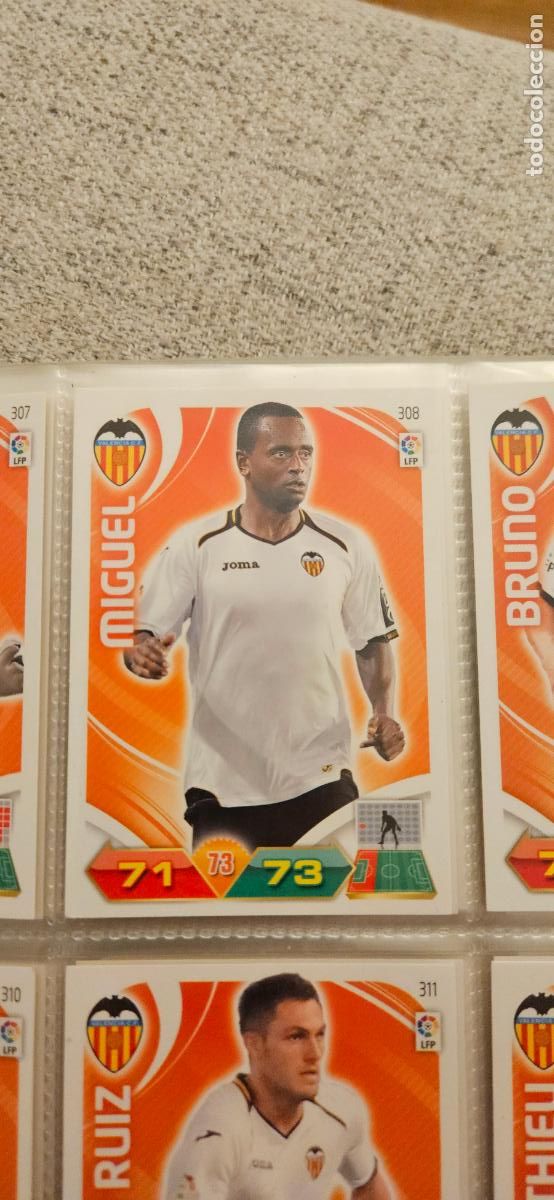 Fu&szlig;ball-Sticker: 308 Miguel Valencia adrenalyn 2011 2012 11 12 trading card