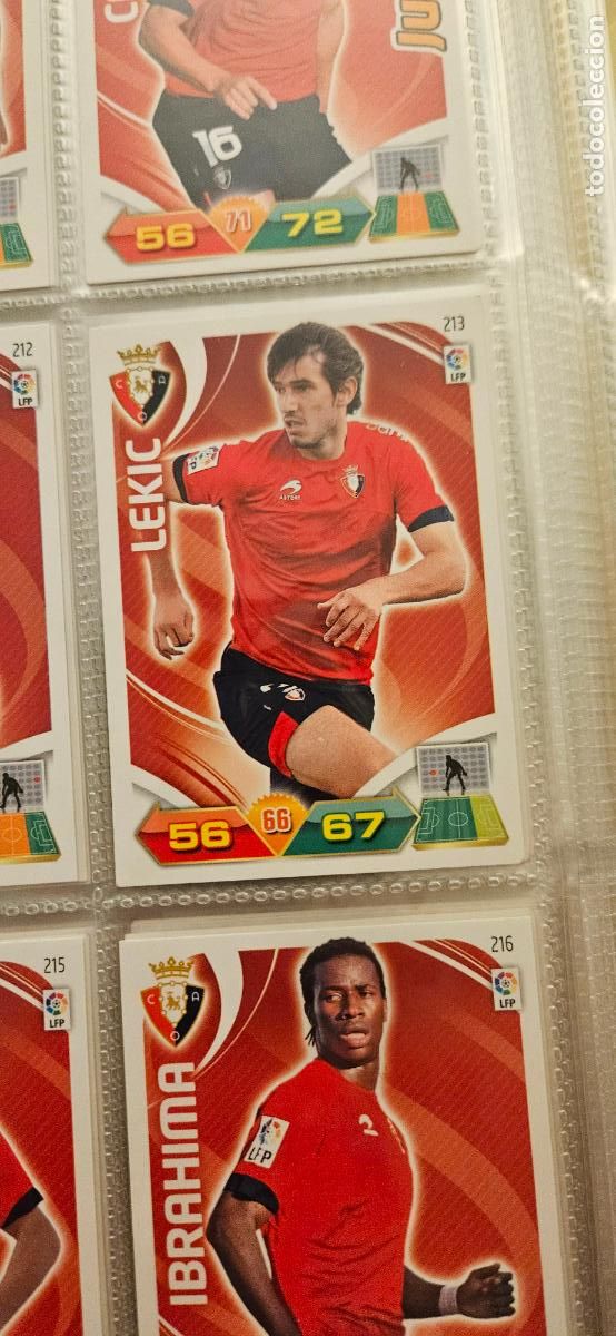 Fu&szlig;ball-Sticker: 213 Lekic Osasuna adrenalyn 2011 2012 11 12 trading card