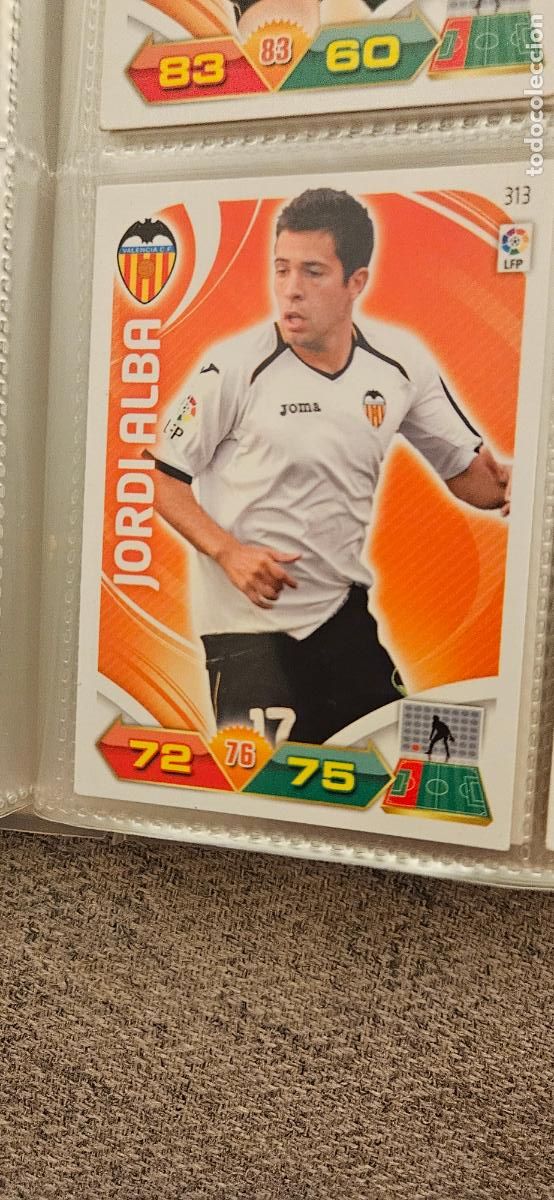 Fu&szlig;ball-Sticker: 313 Jordi Alba Valencia adrenalyn 2011 2012 11 12 trading card