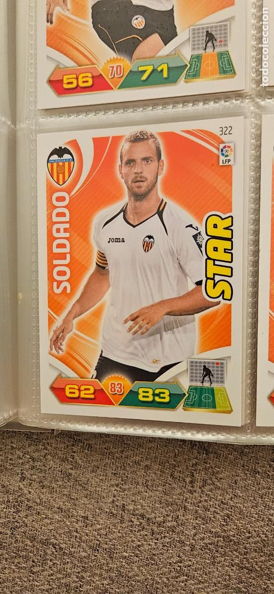 Fu&szlig;ball-Sticker: 322 Soldado Valencia adrenalyn 2011 2012 11 12 trading card